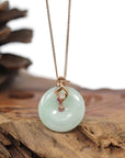 Baikalla Jewelry Gold Jadeite Pendant Pendant Only 18k Rose Gold Genuine Jadeite Horoscope Constellation (Capricorn) Necklace Pendant with Ruby