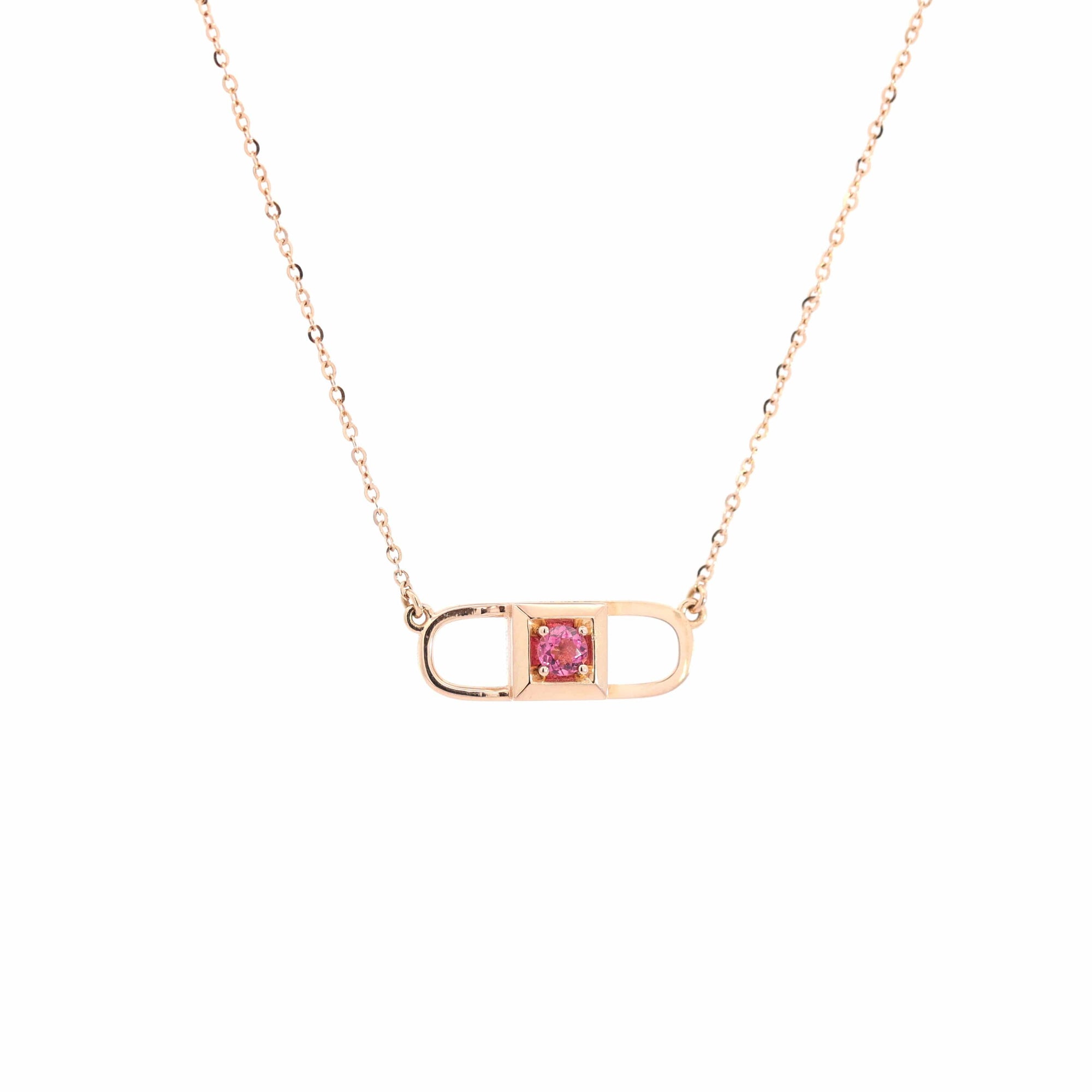 Baikalla Jewelry Gemstone Pendant Necklace Baikalla "6 in 1" 18K Rose Gold Baby Pink Tourmaline & Diamond Love-Locket Necklace