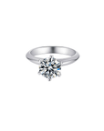 Baikalla Sterling Silver Moissanite Ring Baikalla™ "Scarlett" Sterling Silver Moissanite Luxury 2 CT 6 Prong Promise Ring