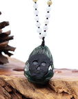 Baikalla Jewelry Jade Carving Necklace Baikalla™ "Fu Dog" (Guardian Lion) Natural Blue Green Jadeite Jade Necklace Collectibles