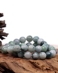 Baikalla Jewelry jade beads bracelet Genuine Jadeite Jade 10mm Round Blue Green Multiple Color Beads Bracelet (10mm)