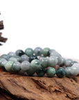 Baikalla Jewelry jade beads bracelet Genuine Jadeite Jade 10mm Round Blue Green Multiple Color Beads Bracelet (10mm)