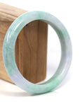 Baikalla Jewelry Jadeite Jade Bangle Bracelet Baikalla Genuine Lavender & Green Burmese Jadeite Jade Bangle Bracelet (62.20mm) 