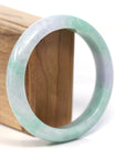 Baikalla Jewelry Jadeite Jade Bangle Bracelet Baikalla Genuine Lavender & Green Burmese Jadeite Jade Bangle Bracelet (62.20mm) 