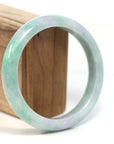 Baikalla Jewelry Jadeite Jade Bangle Bracelet Baikalla Genuine White & Green Burmese Jadeite Jade Bangle Bracelet (62.53mm) 