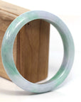 Baikalla Jewelry Jadeite Jade Bangle Bracelet Baikalla™ "Classic Bangle" Genuine Burmese Green Lavender Jadeite Jade Bangle Bracelet (62.65mm) 