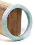 Baikalla Jewelry Jadeite Jade Bangle Bracelet Baikalla™ "Classic Bangle" Genuine Burmese Green Lavender Jadeite Jade Bangle Bracelet (62.65mm) 