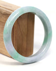 Baikalla Jewelry Jadeite Jade Bangle Bracelet Baikalla™ "Classic Bangle" Genuine Burmese Green Lavender Jadeite Jade Bangle Bracelet (62.65mm) 