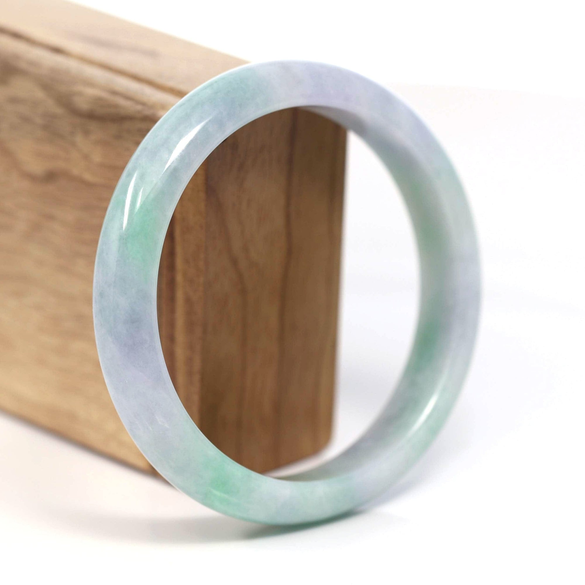 Baikalla Jewelry Jadeite Jade Bangle Bracelet Baikalla "Classic Bangle" Genuine Burmese Green Jadeite Jade Bangle Bracelet (62.65 mm) #T209