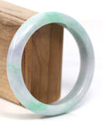 Baikalla Jewelry Jadeite Jade Bangle Bracelet Baikalla Genuine White & Green Burmese Jadeite Jade Bangle Bracelet (62.53mm) 