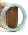 Baikalla Jewelry Jadeite Jade Bangle Bracelet Baikalla Genuine Lavender & Green Burmese Jadeite Jade Bangle Bracelet (62.62mm) 