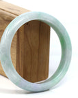 Baikalla Jewelry Jadeite Jade Bangle Bracelet Baikalla Genuine Lavender & Green Burmese Jadeite Jade Bangle Bracelet (62.62mm) 