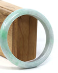 Baikalla Jewelry Jadeite Jade Bangle Bracelet Baikalla Genuine Lavender & Green Burmese Jadeite Jade Bangle Bracelet (62.62mm) 