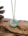 Baikalla Jewelry Jade Pendant Necklace Baikalla "Good Luck Button" Necklace Green Jadeite Jade Pendant For Men