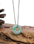 Baikalla Jewelry Jade Pendant Necklace Baikalla "Good Luck Button" Necklace Green Jadeite Jade Pendant For Men