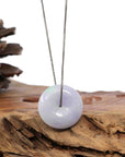 Baikalla Jewelry Jade Pendant Necklace Pendant Only Baikalla "Good Luck Button" Necklace Green and Lavender Jadeite Jade Lucky Ping An Kou Necklace