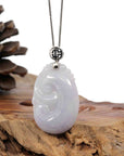 Baikalla Jewelry Jade Guanyin Pendant Necklace Pendant Only Sterling Silver Genuine Lavender Jadeite Jade Ru Yi Pendant Necklace