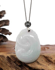 Baikalla Jewelry Jade Guanyin Pendant Necklace Pendant Only Sterling Silver Genuine Lavender Jadeite Jade Ru Yi Pendant Necklace