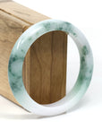 Baikalla Jewelry Jadeite Jade Bangle Bracelet Burmese Blue-Green Jade Jadeite Bangle Bracelet (58.76 mm) T297