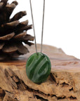 Baikalla Jewelry Jade Pendant Necklace Sterling Silver Nephrite Green Water Pendant Necklace