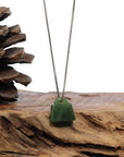 Baikalla Jewelry Jade Pendant Necklace Pedant Only Green Nephrite Jade Lock Pendant Necklace