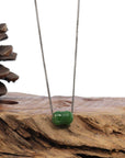 Baikalla Jewelry Jade Pendant Necklace Baikalla™ "Good Luck Button" Nephrite Green Jade Lucky TongTong Pendant Necklace