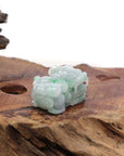 Baikalla Jewelry genuine jadeite carving Genuine Burmese Ice Green Jadeite Jade PiXiu Pendant Necklace