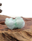 Baikalla Jewelry genuine jadeite carving Genuine Burmese Ice Green Jadeite Jade PiXiu Pendant Necklace