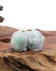 Baikalla Jewelry genuine jadeite carving Genuine Burmese Ice Green Jadeite Jade PiXiu Pendant Necklace