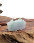 Baikalla Jewelry genuine jadeite carving Genuine Burmese Lavender Green Jadeite Jade PiXiu Pendant Necklace