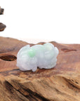 Baikalla Jewelry genuine jadeite carving Genuine Burmese Lavender Green Jadeite Jade PiXiu Pendant Necklace