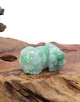 Baikalla Jewelry genuine jadeite carving Genuine Burmese Ice Green Jadeite Jade PiXiu Pendant Necklace