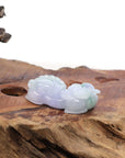 Baikalla Jewelry genuine jadeite carving Genuine Burmese Lavender Green Jadeite Jade PiXiu Pendant Necklace