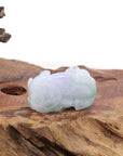 Baikalla Jewelry genuine jadeite carving Genuine Burmese Lavender Green Jadeite Jade PiXiu Pendant Necklace