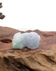 Baikalla Jewelry genuine jadeite carving Genuine Burmese Lavender Green Jadeite Jade PiXiu Pendant Necklace