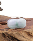 Baikalla Jewelry genuine jadeite carving Genuine Burmese Lavender Green Jadeite Jade PiXiu Pendant Necklace