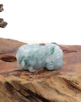 Baikalla Jewelry genuine jadeite carving Genuine Burmese Ice Blue-Green Jadeite Jade PiXiu Pendant Necklace