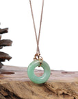 Baikalla Jewelry 18k Gold Jadeite Necklace 18k Rose Gold Genuine Burmese Jadeite Lucky Kou Kou Birdie Pendant Necklace