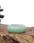 Baikalla Jewelry Jadeite Jade Bangle Bracelet Natural Burmese Green Jadeite Jade Bend Men's Ring