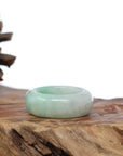 Baikalla Jewelry Jadeite Jade Bangle Bracelet Natural Burmese Green Jadeite Jade Bend Men's Ring