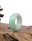 Baikalla Jewelry Jadeite Jade Bangle Bracelet Natural Burmese Green Jadeite Jade Bend Men's Ring