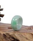 Baikalla Jewelry Jadeite Jade Bangle Bracelet Baikalla Genuine Burmese Green Jadeite Jade Bend Men's Ring