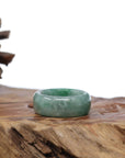 Baikalla Jewelry Jadeite Jade Bangle Bracelet Natural Burmese Green Jadeite Jade Bend Men's Ring