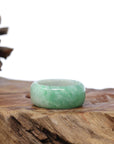 Baikalla Jewelry Jadeite Jade Bangle Bracelet Natural Burmese Green Jadeite Jade Bend Men's Ring