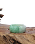 Baikalla Jewelry Jadeite Jade Bangle Bracelet Natural Burmese Green Jadeite Jade Bend Men's Ring