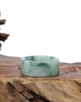 Baikalla Jewelry Jadeite Jade Bangle Bracelet Genuine Burmese Blue-green Jadeite Jade Men's Band Ring