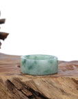 Baikalla Jewelry Jadeite Jade Bangle Bracelet Genuine Burmese Blue-green Jadeite Jade Men's Band Ring