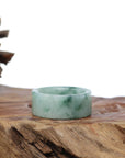 Baikalla Jewelry Jadeite Jade Bangle Bracelet Genuine Burmese Blue-green Jadeite Jade Men's Band Ring