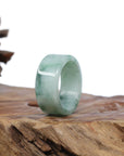 Baikalla Jewelry Jadeite Jade Bangle Bracelet Genuine Burmese Blue-green Jadeite Jade Men's Band Ring