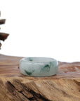 Baikalla Jewelry Jadeite Jade Bangle Bracelet Genuine Burmese Blue-green Jadeite Jade Men's Band Ring